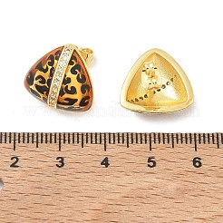 Brass Micro Pave Clear Cubic Zirconia Stud Earrings for Women&nbsp;EJEW-A169-01C-G