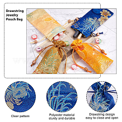 9Pcs 9 Colors Polyester Pouches&nbsp;ABAG-NB0001-31