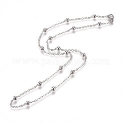 Non-Tarnish 304 Stainless Steel Cable Chain Necklaces&nbsp;NJEW-L159-08A-P
