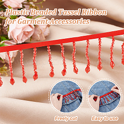 Acrylic & Polyester Lace Ribbon&nbsp;OCOR-WH0110-08D