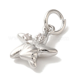 Rack Plating Brass Micro Pave Cubic Zirconia Pendants&nbsp;KK-U027-09-01P