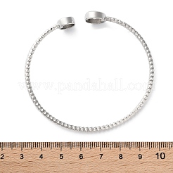 Clear Cubic Zirconia Open Cuff Bangle&nbsp;BJEW-G737-01P-03