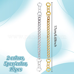 10Pcs 2 Colors Iron Clothing Curb Chains&nbsp;HJEW-NB00300