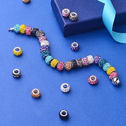 Polymer Clay Rhinestone European Beads&nbsp;CPDL-JP0001-01