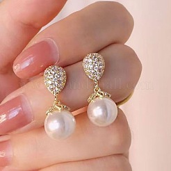 Alloy Rhinestone Teardrop Stud Earrings&nbsp;WG02693-01