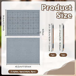 8Pcs 2 Styles Reusable Non-woven Fabrics Water-Writing Cloth&nbsp;AJEW-DR0002-93