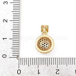 Brass Micro Pave Cubic Zirconia Charms&nbsp;KK-C162-028G