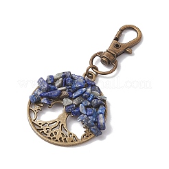 Flat Round with Tree of Life Tibetan Style Alloy Pendant Decorations&nbsp;GG-CJDA67-AB