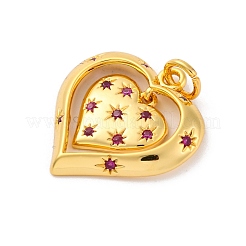 Brass Micro Pave Cubic Zirconia Pendants&nbsp;KK-U033-12G-02
