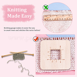 4Pcs 2 Style Wood Knitting Needle Gauge&nbsp;WOOD-PH0009-55