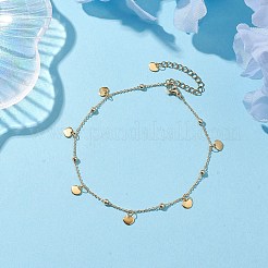 Brass Cable Chain Anklets&nbsp;AJEW-AN00601-03