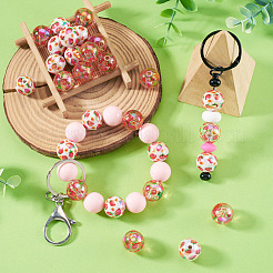 28Pcs 2 Styles UV Plating Iridescent Transparent Acrylic Beads&nbsp;OACR-TA0005-09