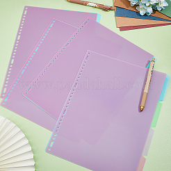 4 Sheets A4 PP Plastic Binder Dividers&nbsp;DIY-WH0308-504