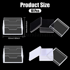 10Pcs 2 Colors Transparent Plastic Loose Gems Boxes&nbsp;CON-WH0105-02