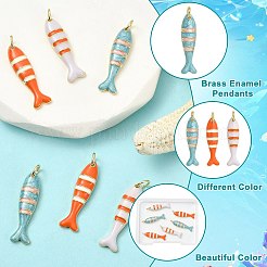 6Pcs 3 Colors Brass Pendants&nbsp;KK-CJ0005-67