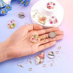 DIY Dried Flower inside Resin Dangle Earring Kits&nbsp;DIY-TA0010-83