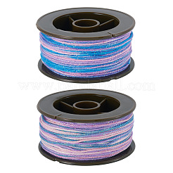 2 Rolls 2 Colors Segment Dyed Round Polyester Twisted Cords&nbsp;OCOR-TA0003-59B