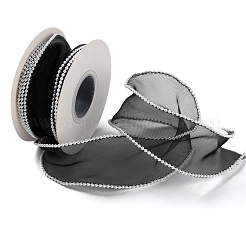 4Rolls ABS Pearl Edged Mesh Ribbon for Bowknot Making&nbsp;OCOR-CY0002-44A