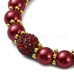 Glass Imitation Pearl Beaded Bracelets for Women&nbsp;BJEW-JB10034-04