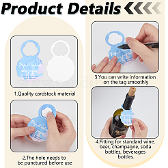 50Pcs Paper Baby Shower Wine Glass Tags&nbsp;FIND-FG0004-99A