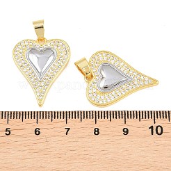 Brass Micro Pave Cubic Zirconia Pendants&nbsp;KK-C169-05B