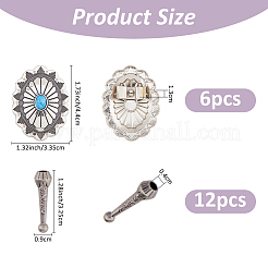 6Pcs Alloy Bolo Tie Slide Charms&nbsp;DIY-FH0008-59