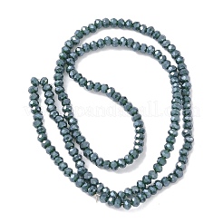 Electroplate Transparent Glass Beads Strands&nbsp;GLAA-XCP0001-60-3mm