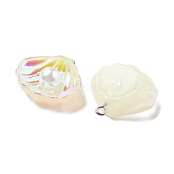 Resin Imitation Pearl Iridescent Pendants&nbsp;RESI-I062-01A