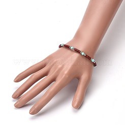 Natural & Synthetic Turquoise(Dyed) Stretch Bracelets&nbsp;BJEW-JB04125