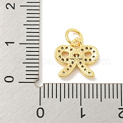 Rack Plating Brass Micro Pave Clear Cubic Zirconia Pendants&nbsp;KK-B093-01A-G