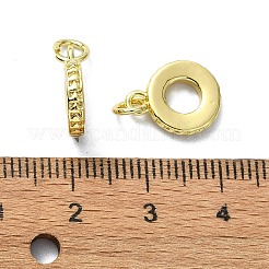 Rack Plating Brass Micro Pave Clear Cubic Zirconia Pendants&nbsp;KK-R157-06G