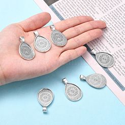 Alloy Pendant Cabochon Settings&nbsp;X-PALLOY-E436-87AS