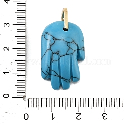 Synthetic Turquoise Carved Pendants&nbsp;GG-CBA5963-01G-NH