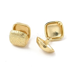 Brass Rhombus Hoop Earrings for Women&nbsp;EJEW-E275-06G
