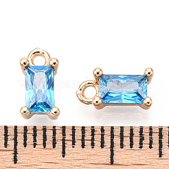 Brass Cubic Zirconia Charms&nbsp;X1-KK-S350-367H