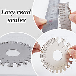 2 Styles Stainless Steel Wire Gauge Measurement Tool Sets&nbsp;DIY-GA0007-71