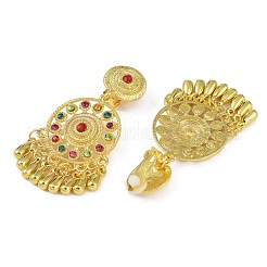 Bohemia Zinc Alloy Rhinestone Clip-on Earrings&nbsp;EJEW-C089-02A-G