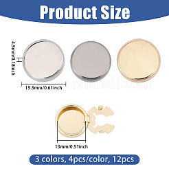 12Pcs 3 Colors Brass Cufflinks&nbsp;KK-GL0001-05