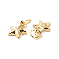 Star Brass Pendant Rhinestone Settings&nbsp;KK-G435-20G