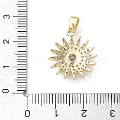 Brass Micro Pave Cubic Zirconia Pendants&nbsp;KK-A299-20G-01