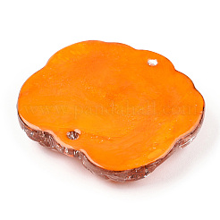 Handmade Gold Sand Lampwork Links Connectors&nbsp;LAMP-N024-07C