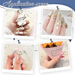 30Pcs 15 Styles Golden Brass Micro Pave Rhinestone Cabochons&nbsp;DIY-HY0002-56