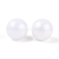 Rubberized Style Rainbow Opaque Acrylic Beads&nbsp;MACR-T010-14mm-08-01