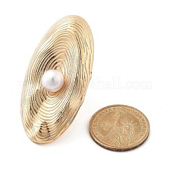 Oval Alloy Adjustable Rings for Women&nbsp;RJEW-B108-05KCG