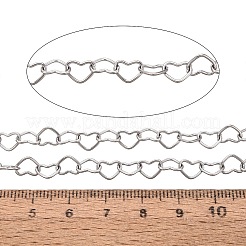 304 Stainless Steel Heart Link Chains&nbsp;CHS-Q009-20B-P