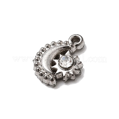 304 Stainless Steel Pave Rhinestone Charms&nbsp;STAS-G369-13P