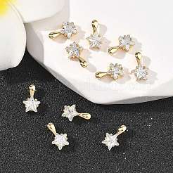 SHEGRACE Brass Clear Cubic Zirconia Charms&nbsp;XGRQ2O627-423G