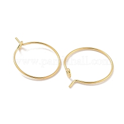 Brass Hoop Earring Findings&nbsp;KK-H503-33G-01