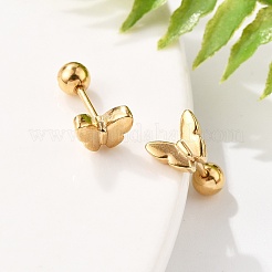 304 Stainless Steel Stud Earrings&nbsp;STAS-E502-04G-02