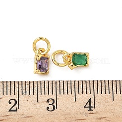 Brass with Cubic Zirconia Pendants&nbsp;KK-I381-01G